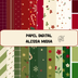 Kit com 24 papeis digitais de Natal Alessa. Arquivos em Png