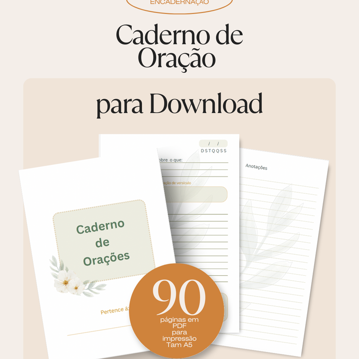 Caderno de Orações em PDF download para Impressão
