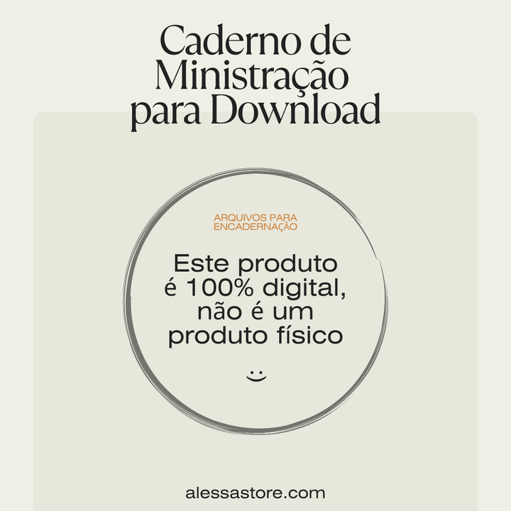 Caderno de Ministração em PDF download para Impressão