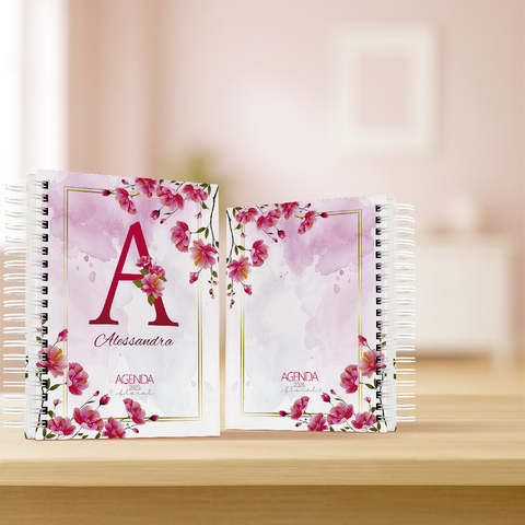 Agenda Floral Personalizada | Agenda Feminina Elegante