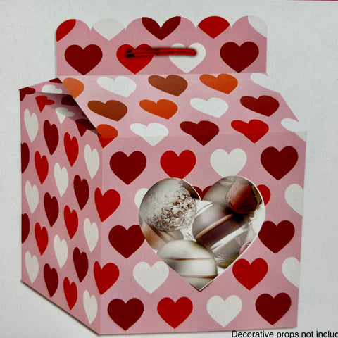 Pink and  Hearts Treat Boxes Valentines boxes (pack of 2)